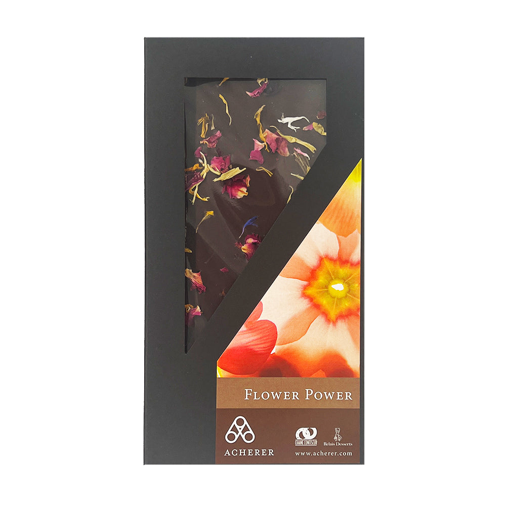 Handgefertigte Flower-Power-Schokoladentafel