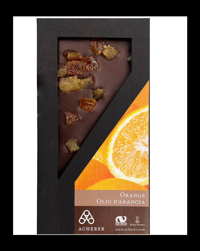 Tavoletta di cioccolata artigianale noir orange 56%