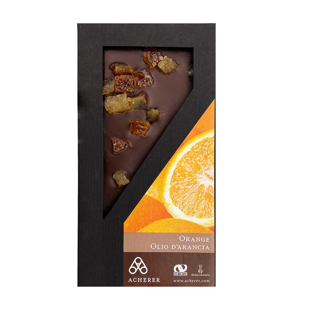 Tavoletta di cioccolata artigianale noir orange 56%