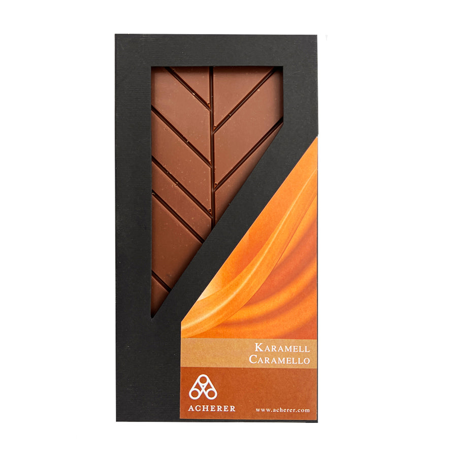 Tavoletta di cioccolata artigianale al latte con caramello
